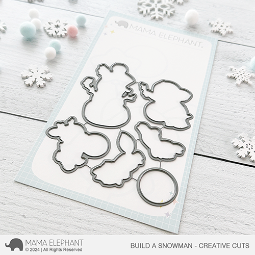 Mama Elephant Build A Snowman Clear Stamp and Die Set just die