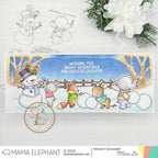 Mama Elephant Build A Snowman Clear Stamp and Die Set landscape
