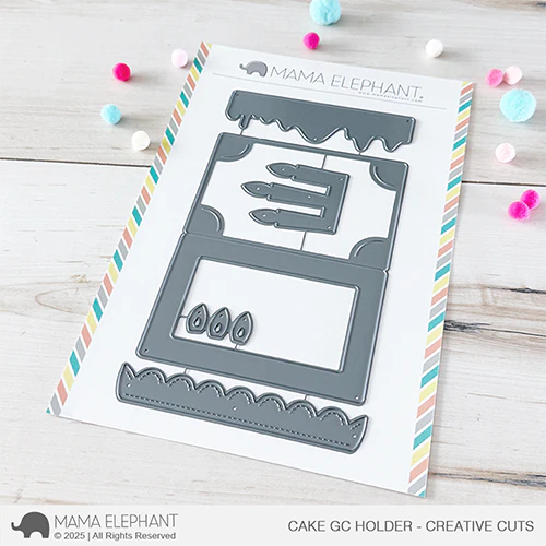 Mama Elephant Cake Gift Card Holder Dies