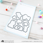 Mama Elephant Capybara Party Clear Stamps and Die Set dies 