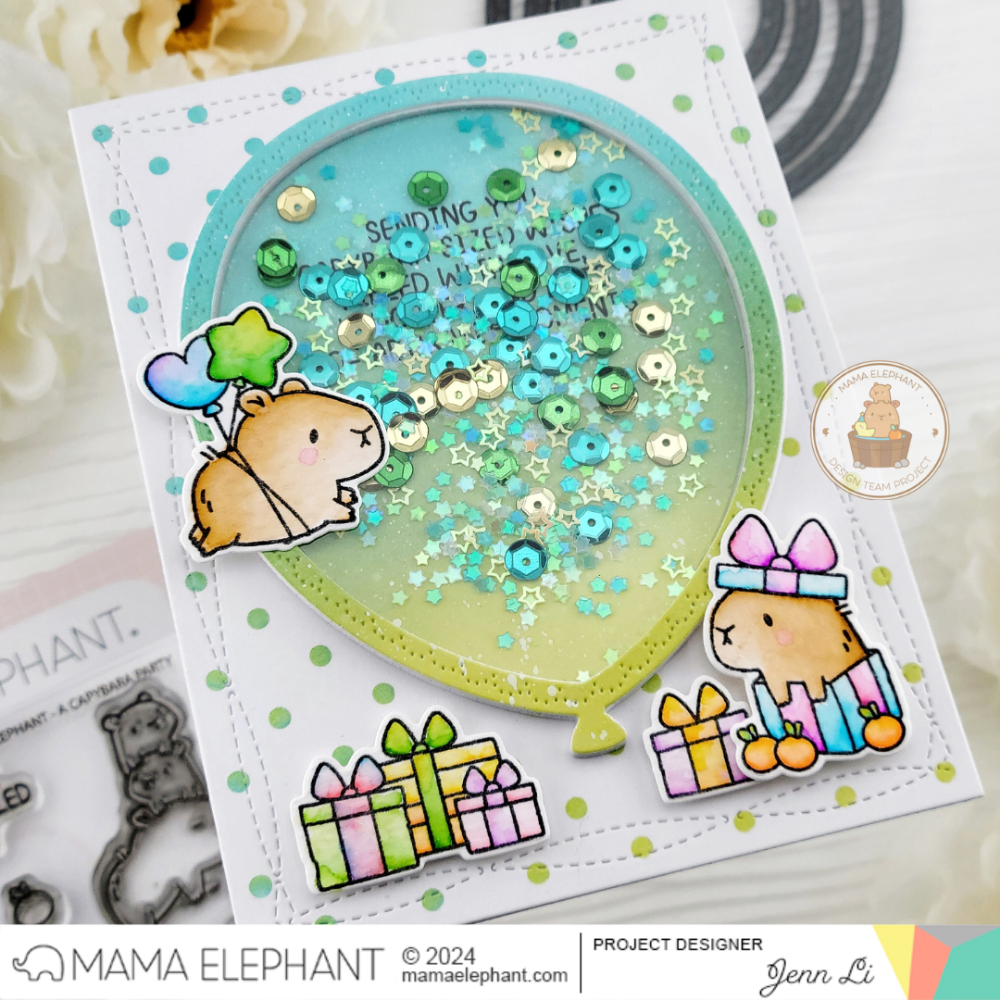 Mama Elephant Capybara Party Creative Cuts Steel Dies balloon