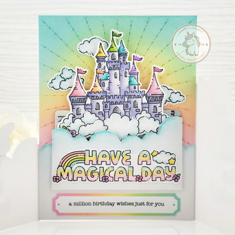 Mama Elephant Castle In The Sky Clear Stamps birthday wishes