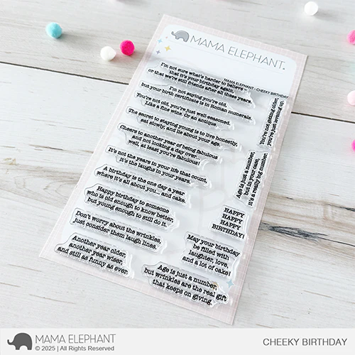 Mama Elephant Cheeky Birthday Clear Stamps