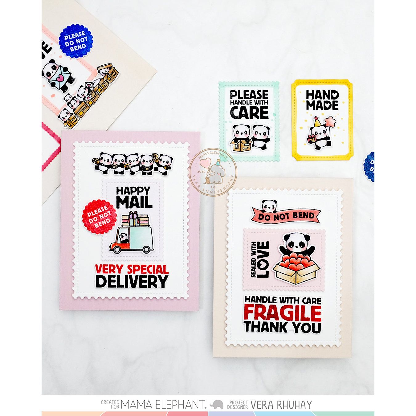 Mama Elephant Classic Card Quads Creative Cuts Steel Dies fragile