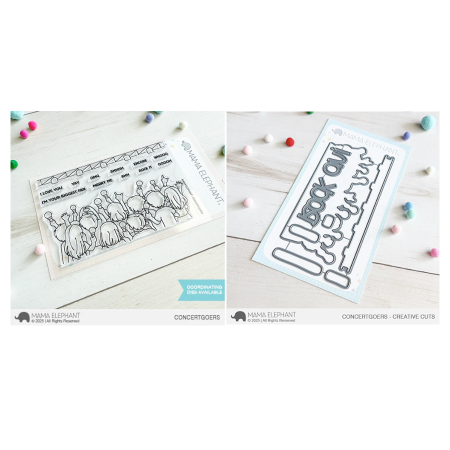 Mama Elephant Concertgoers Stamp and Die Set