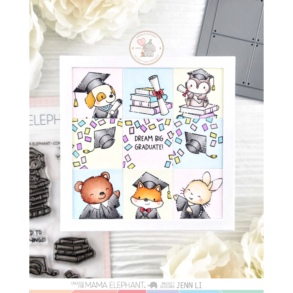 Mama Elephant Congrats Graduate Clear Stamps dream big
