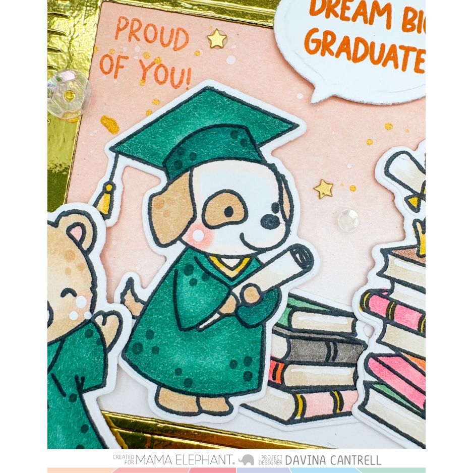 Mama Elephant Congrats Graduate Creative Cuts Steel Dies diploma