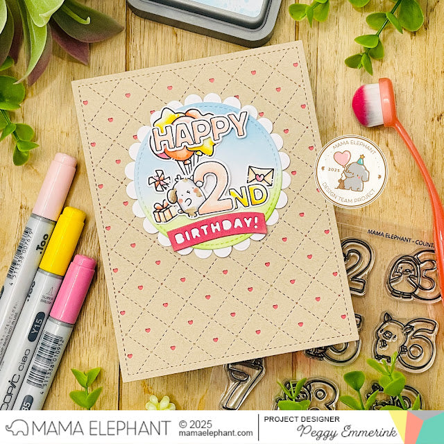Mama Elephant Counting Left Clear Stamps birthday
