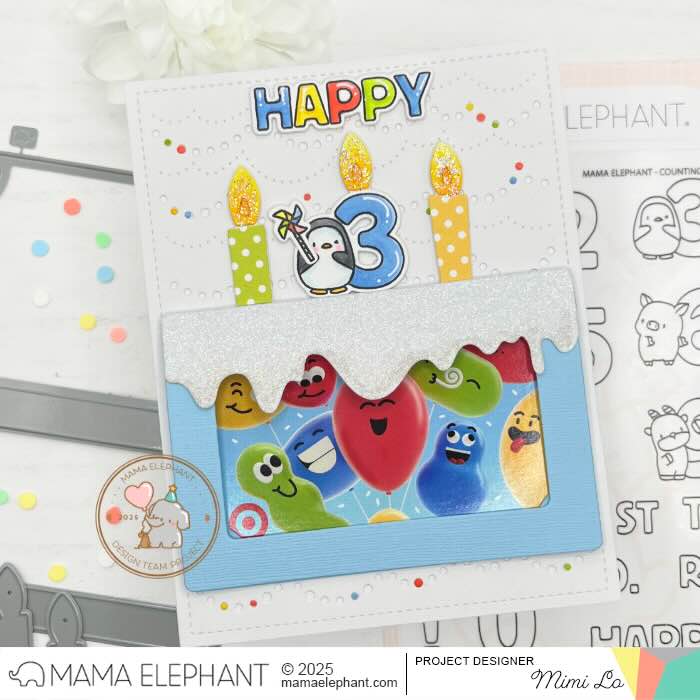 Mama Elephant Counting Left Clear Stamps candles