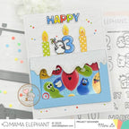 Mama Elephant Counting Left Creative Cuts Steel Dies candles