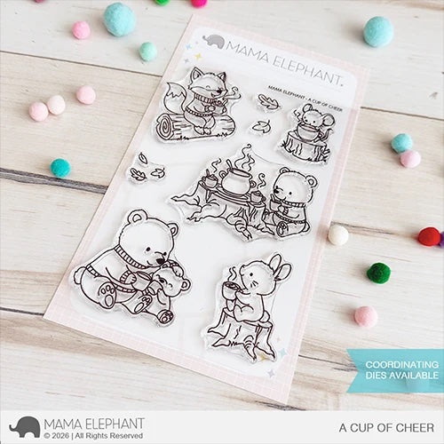 Mama Elephant Cup of Cheer Clear Stamp and Die Set product image 1