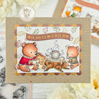 Mama Elephant Cup of Cheer Creative Cuts Steel Dies hello friend bears card