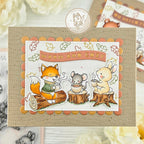 Mama Elephant Cup of Cheer Creative Cuts Steel Dies warm and cozy critters card