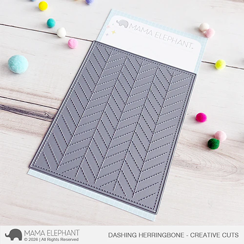 Mama Elephant Dashing Herringbone Creative Cuts Steel Die