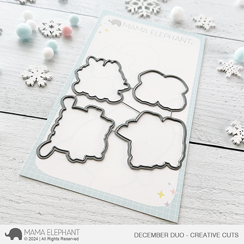 Mama Elephant December Duo Clear Stamp and Die Set die