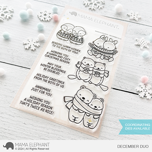 Mama Elephant December Duo Clear Stamp and Die Set stamp