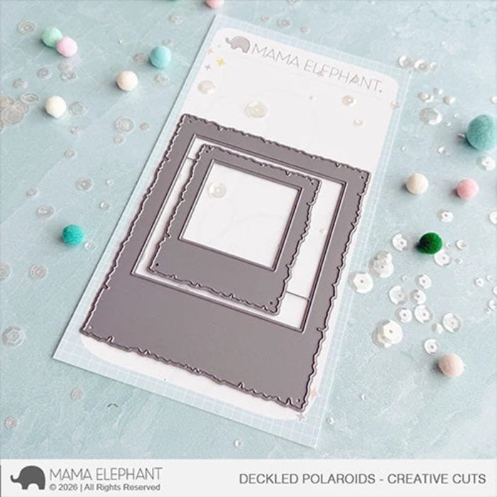 Mama Elephant Deckled Polaroids Creative Cuts Steel Dies