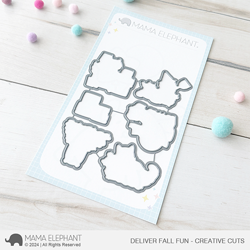 Mama Elephant Deliver Fall Fun Clear Stamp and Die Set dies