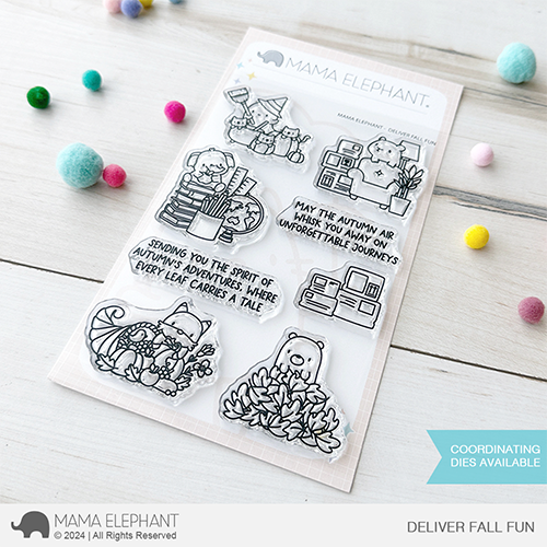 Mama Elephant Deliver Fall Fun Clear Stamp and Die Set stamps
