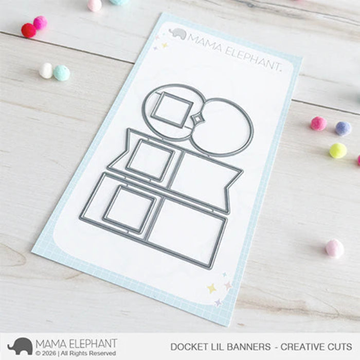 Mama Elephant Docket Lil Banner Creative Cuts Steel Dies