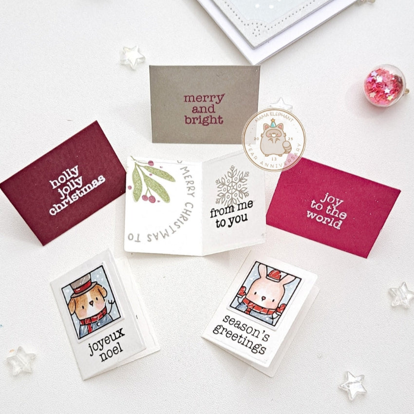 Mama Elephant Docket Lil Card Envelopes Creative Cuts Steel Dies holly jolly