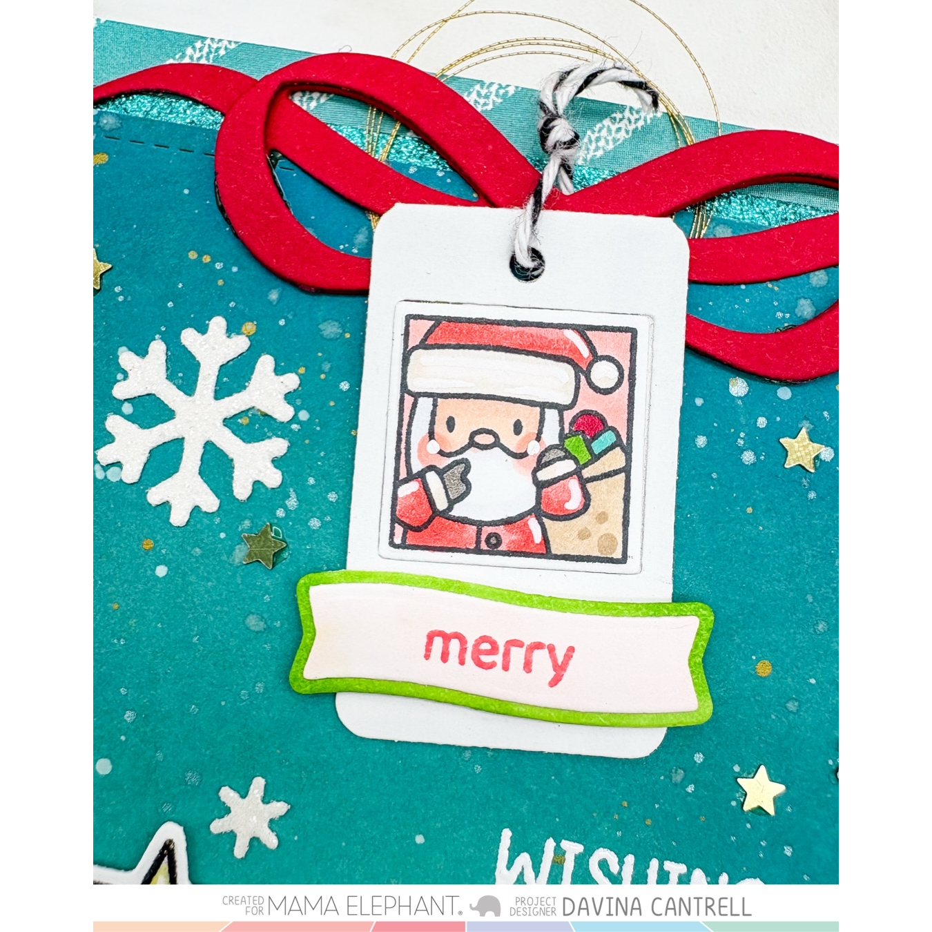 Mama Elephant Docket Lil Flap Taggies Creative Cuts Steel Dies santa