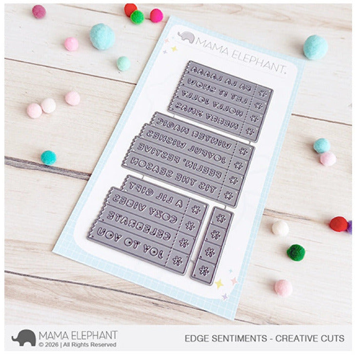 Mama Elephant Edge Sentiments Creative Cuts Steel Dies