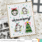 Mama Elephant Elephant Cheer Clear Stamp and Die Set grid