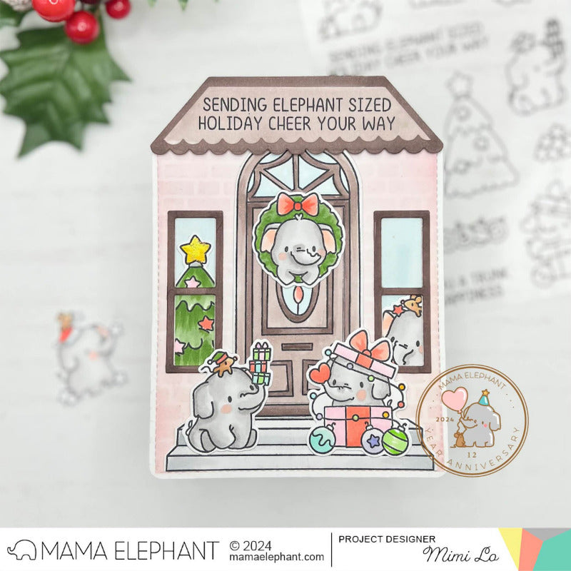 Mama Elephant Elephant Cheer Creative Cuts Steel Dies house