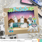 Mama Elephant Fa La Llama Clear Stamp and Die Set three