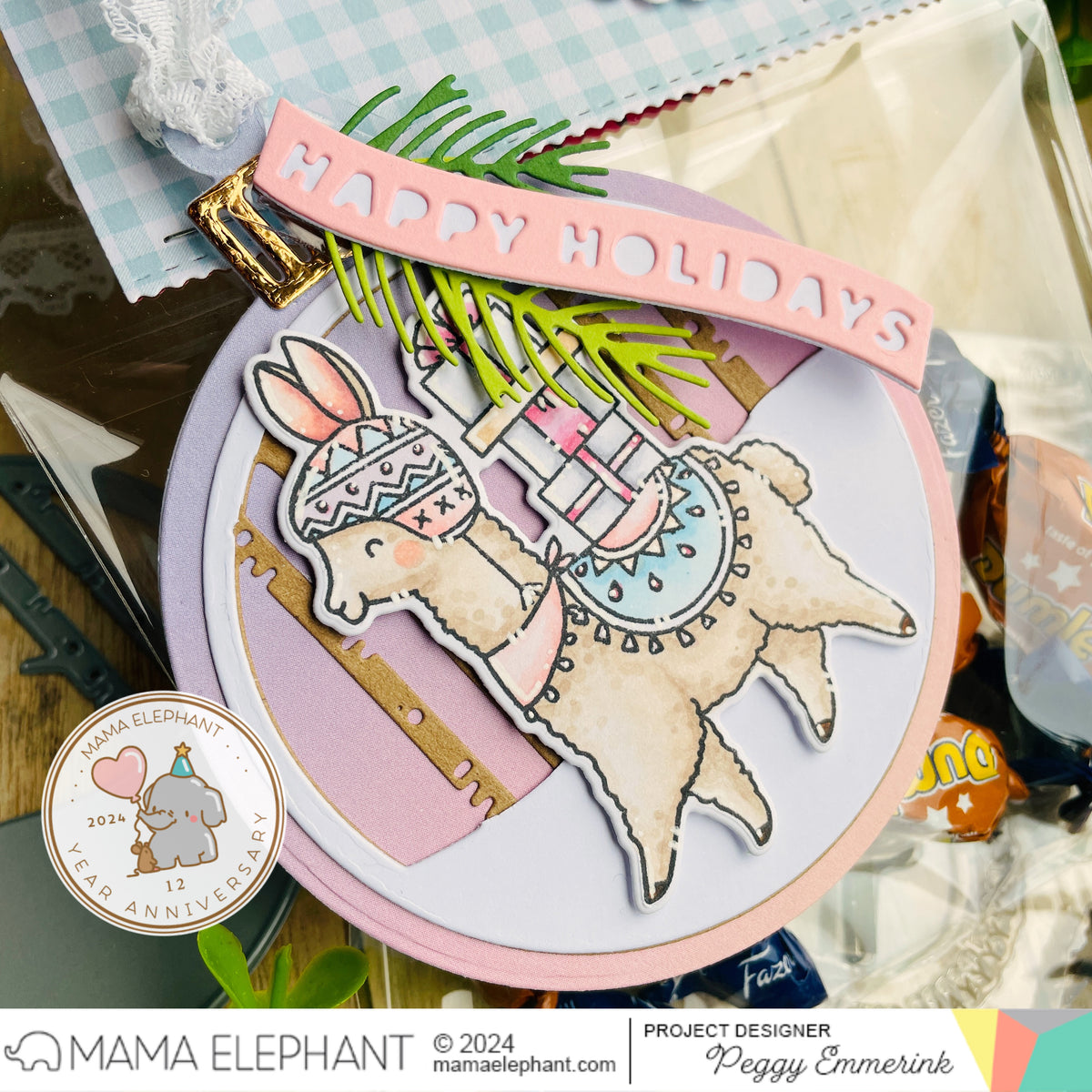 Mama Elephant Fa La Llama Creative Cuts Steel Dies circle