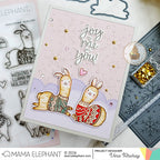 Mama Elephant Fa La Llama Creative Cuts Steel Dies pink