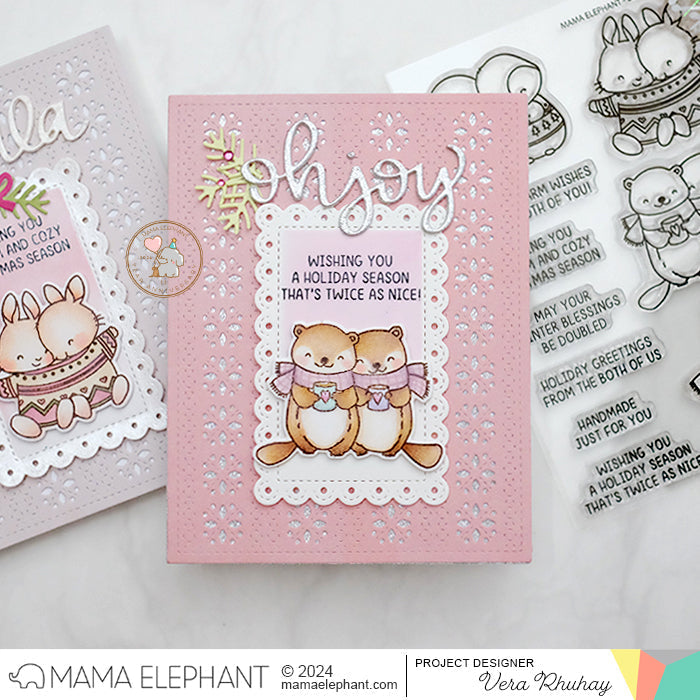 Mama Elephant Fair Isle Cover Creative Cuts Steel Die otter