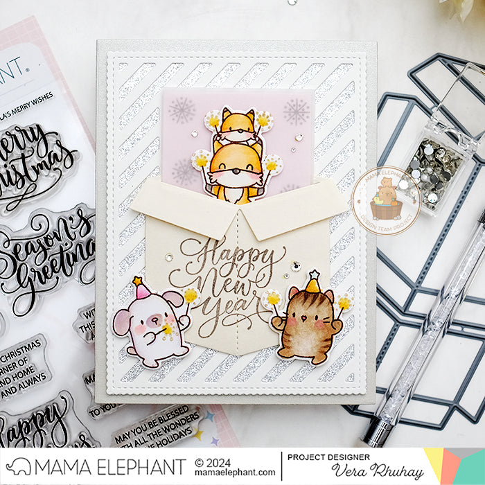 Mama Elephant Faux 3D Boxes Creative Cuts Steel Dies fox