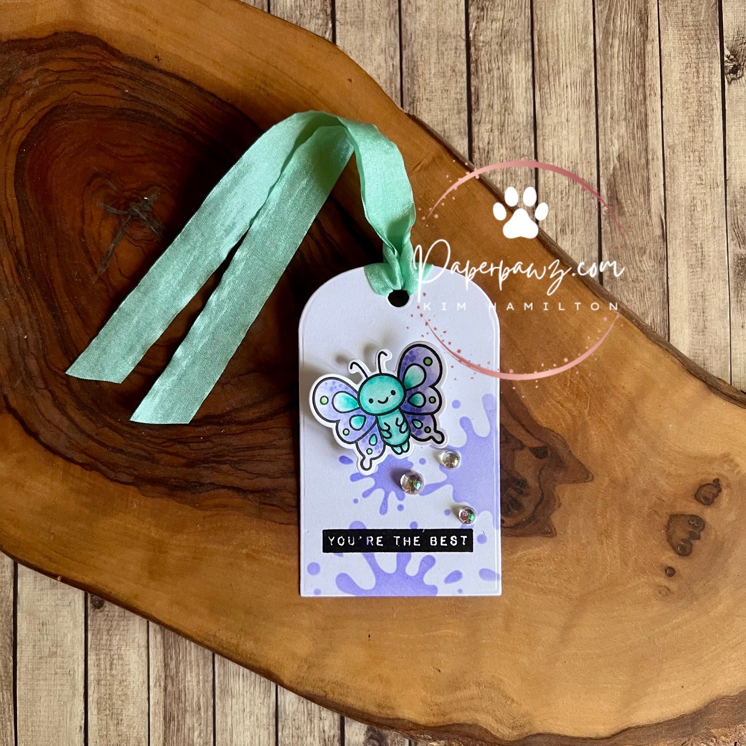 Mama Elephant Fave Tag Set Creative Cuts Steel Dies purple splotches | color-code:ALT02