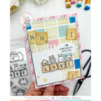 Mama Elephant Game Night Clear Stamp and Die Set word game