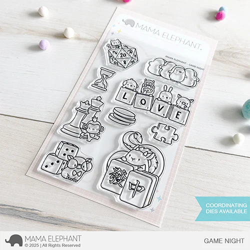 Mama Elephant Game Night Clear Stamps
