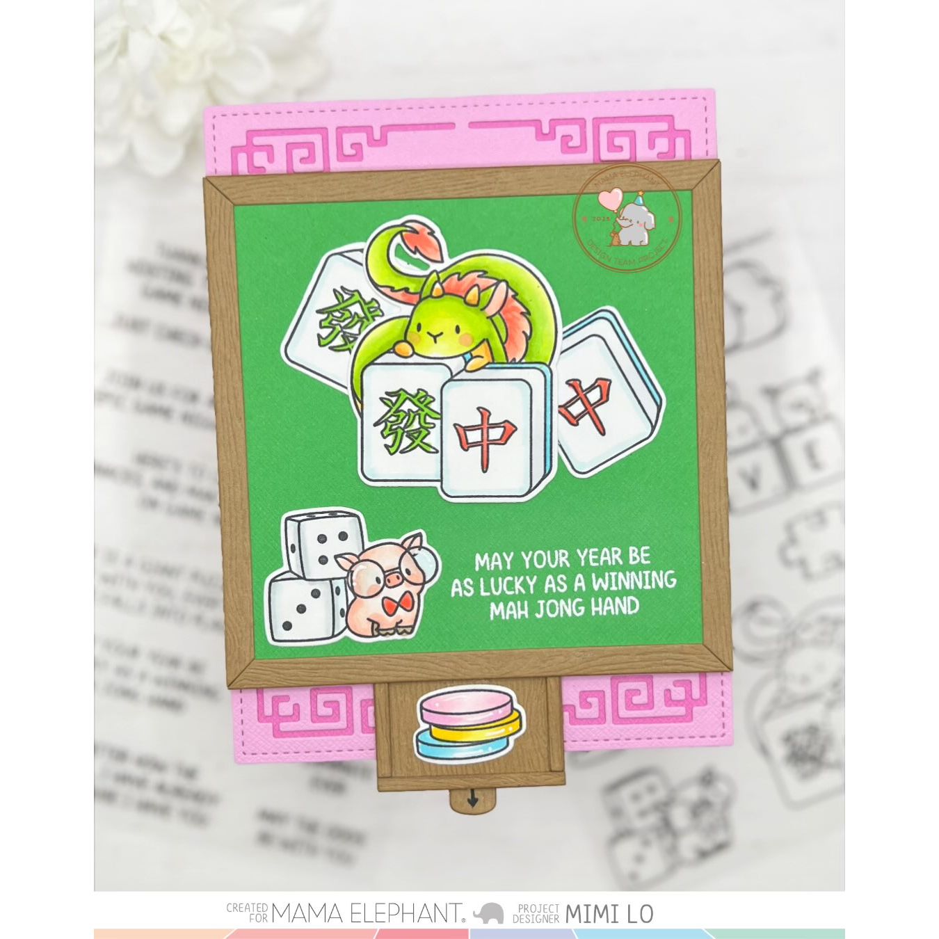 Mama Elephant Game Night Clear Stamps dragon