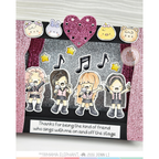 Mama Elephant Girl Group Clear Stamps red