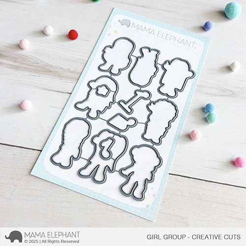 Mama Elephant Girl Group Creative Cuts Steel Dies