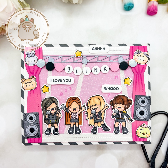 Mama Elephant Girl Group Creative Cuts Steel Dies pink