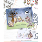Mama Elephant Graveyard Bash Creative Cuts Steel Dies spooky tree bats card