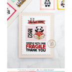 Mama Elephant Handle With Care Clear Stamp and Die Set hearts