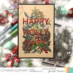 Mama Elephant Happy Holly Days Clear Stamps* card