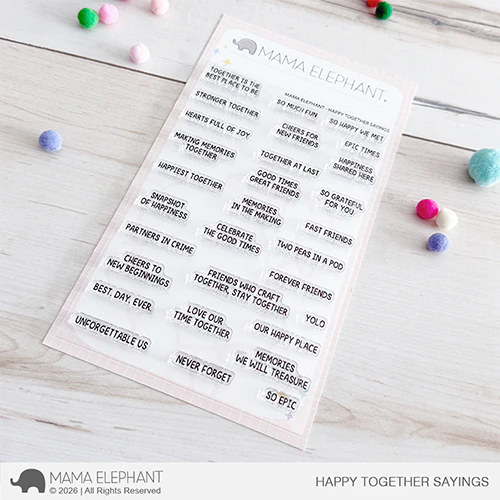 Mama Elephant Happy Together Clear Stamps