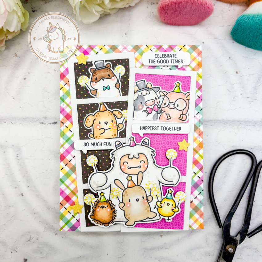 Mama Elephant Happy Together Clear Stamps cute critters