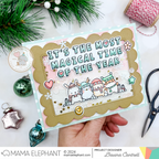 Mama Elephant Holiday Block Clear Stamp and Die Set framed