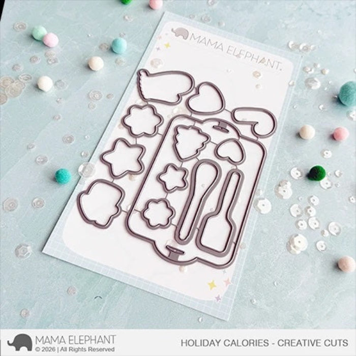 Mama Elephant Holiday Calories Clear Stamp and Die Set product image 2