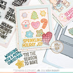 Mama Elephant Holiday Calories Creative Cuts Steel Dies holiday joy card