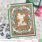 Mama Elephant Holly and Leaves Clear Stamps tan